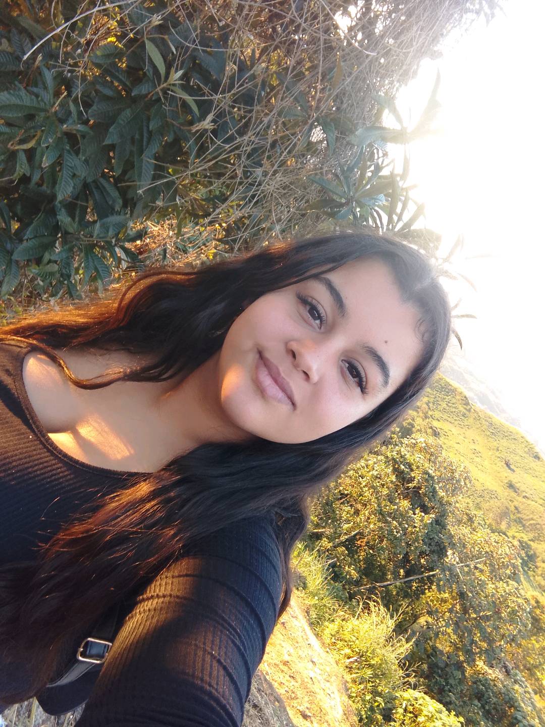 free text chat online — Susan golden-hour hillside selfie
