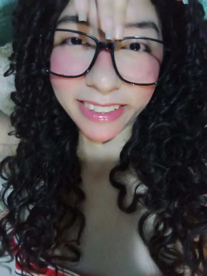 flirty adult video call — Aleja smiling close-up